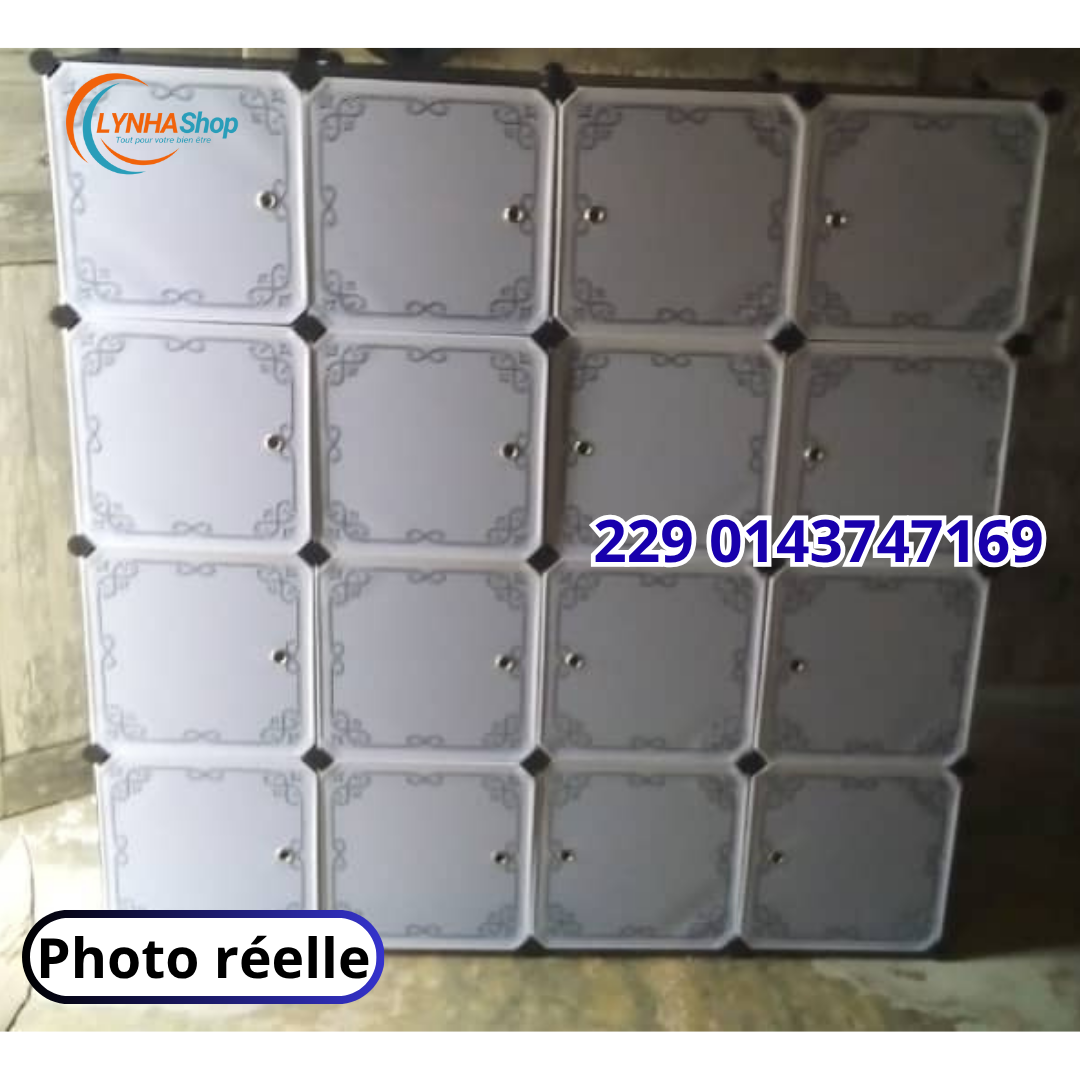 Le Dressing Dont Vous Rêviez ! L'Armoire 16 Cubes : Capacité Illimitée et l'Élégance du Bois Naturel.