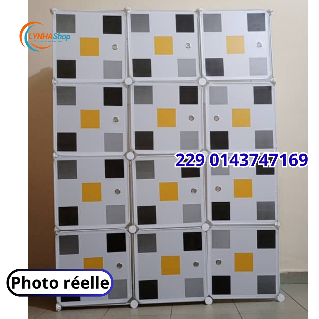 Plus de Place, Plus de Style. L'Armoire Modulable 12 Cubes sans porte chaussures Qui Réinvente Votre Rangement.