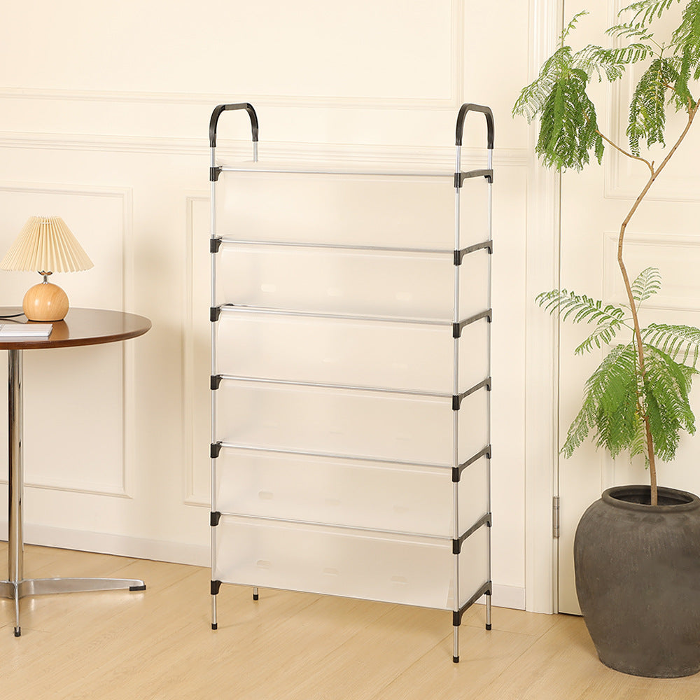 Étagère à Chaussures 7 Niveaux avec Porte Anti-Poussière – Grande Capacité, Rangement Modulable, Structure Métallique Solide