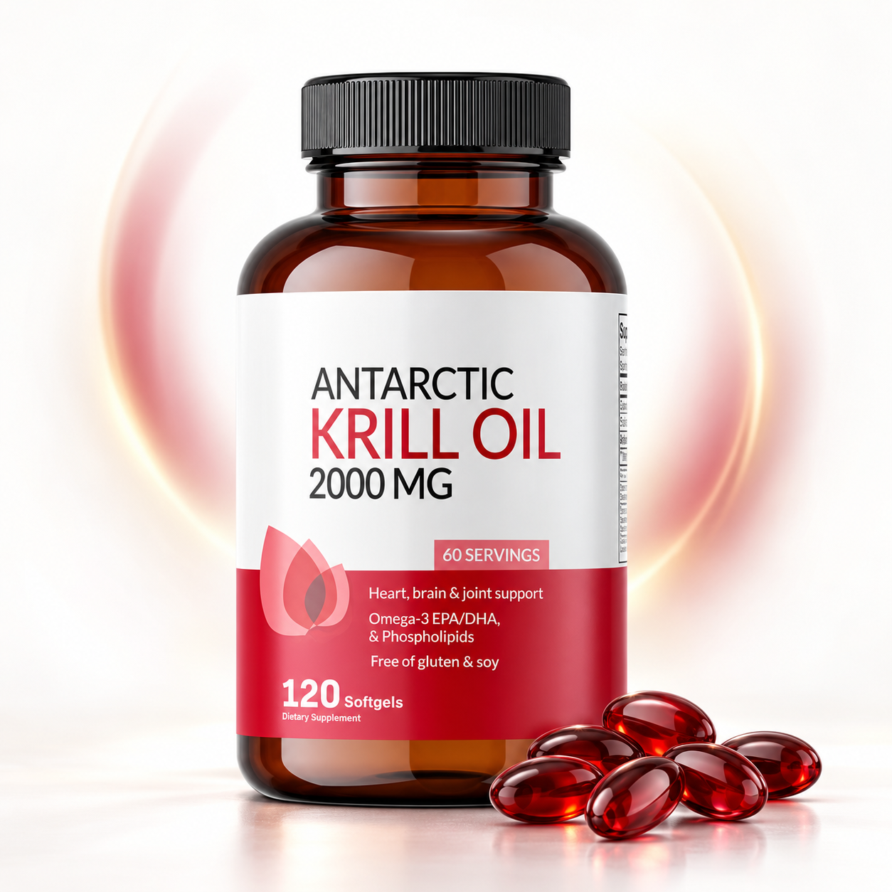 Huile de Krill Concentration Maximale 2000 mg — Mémoire Nette & Artères Propres (120 capsules molles)
