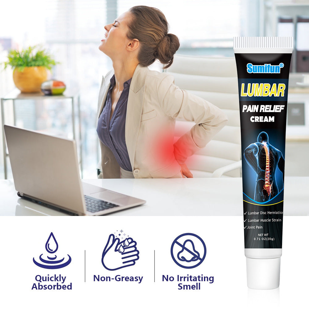 Crème Chauffante pour Douleurs Lombaires — Soulagement Rapide du Bas du Dos & Reins (Tube 50 g)