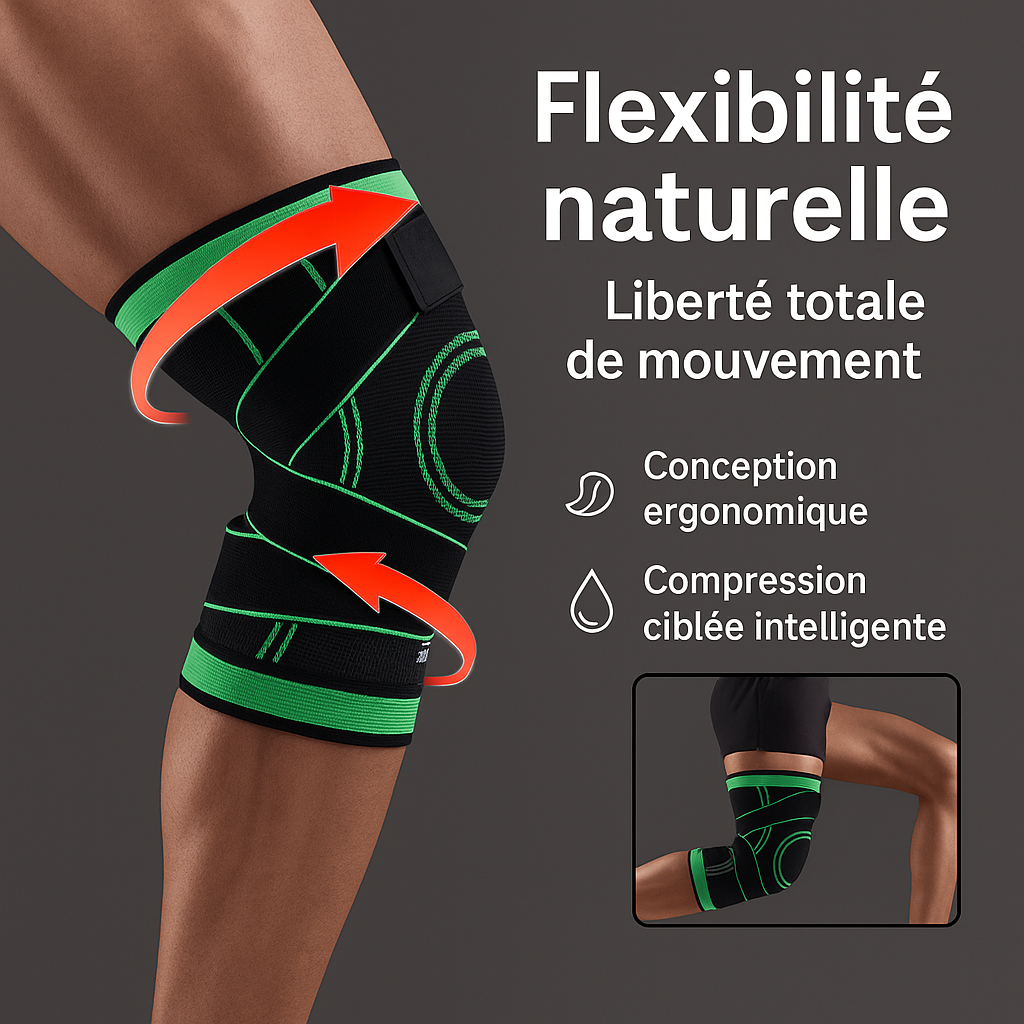 Genouillère de Maintien Médical 3D — Marchez sans Douleur & Protégez vos Genoux (Tissu Respirant)