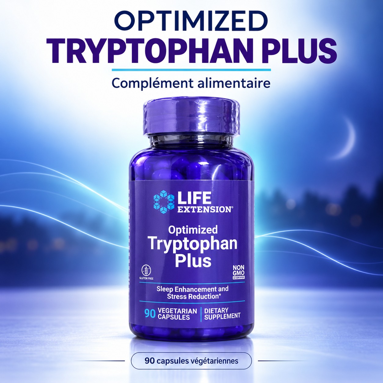 L-Tryptophan Plus — Sommeil Profond, Précurseur de Sérotonine & Sérénité Mentale (Gélules)