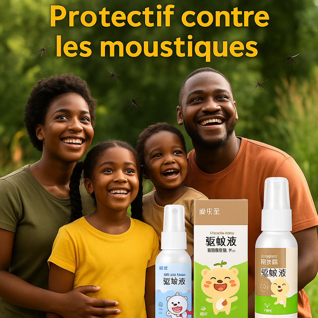 Spray Anti-Moustique Naturel 50 ml — Protection 4 Heures pour Bébés, Enfants & Parents
