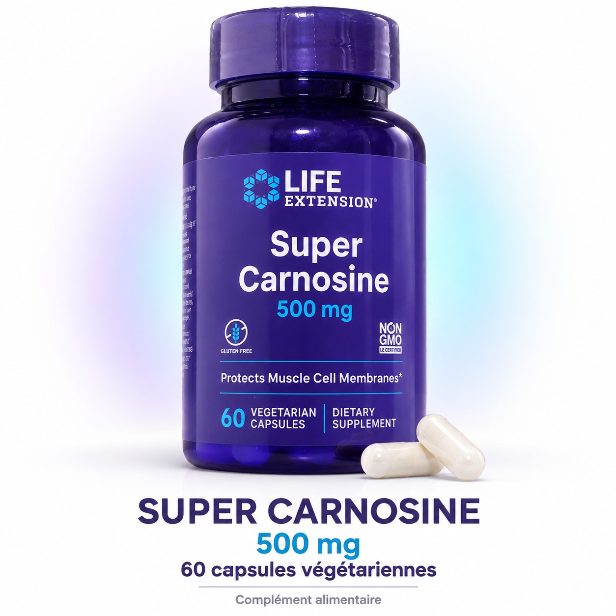 Super Carnosine 500 mg (Life Extension) — Protection Musculaire, Cœur & Anti-Glycation Cellulaire (60 Gélules)