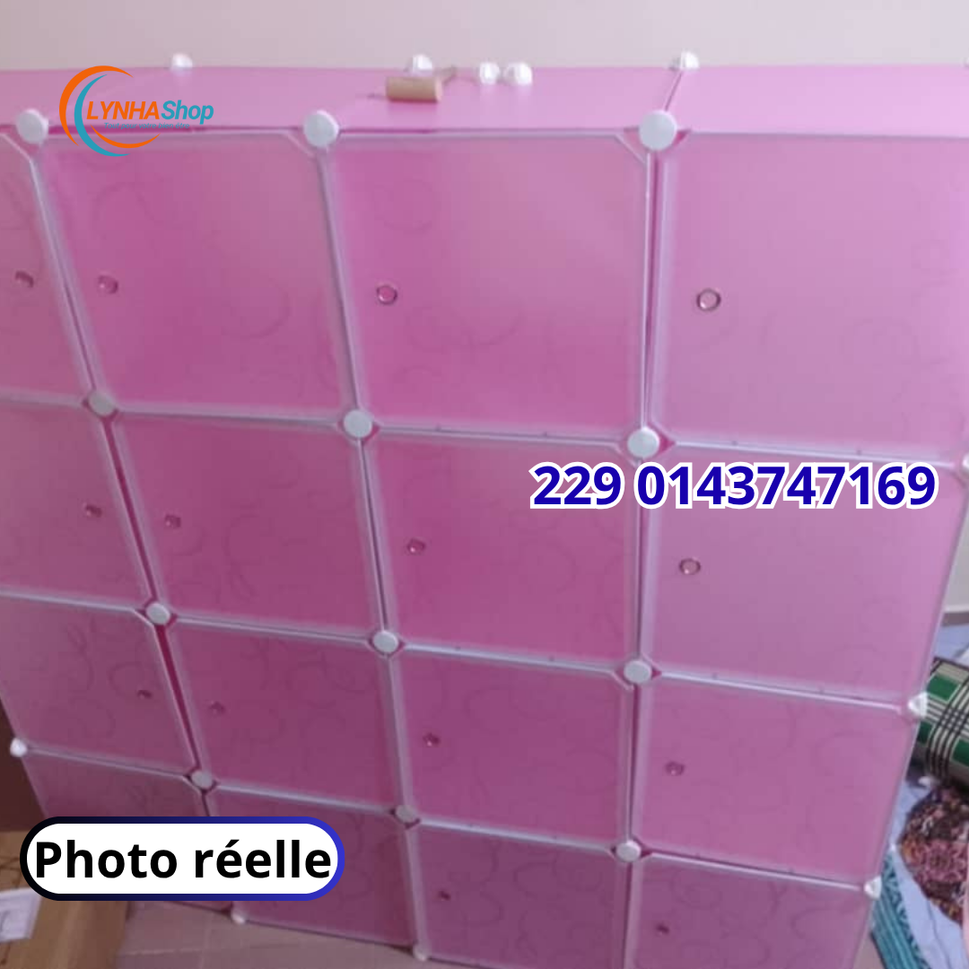 Le Dressing Dont Vous Rêviez ! L'Armoire 16 Cubes : Capacité Illimitée et l'Élégance du Bois Naturel.