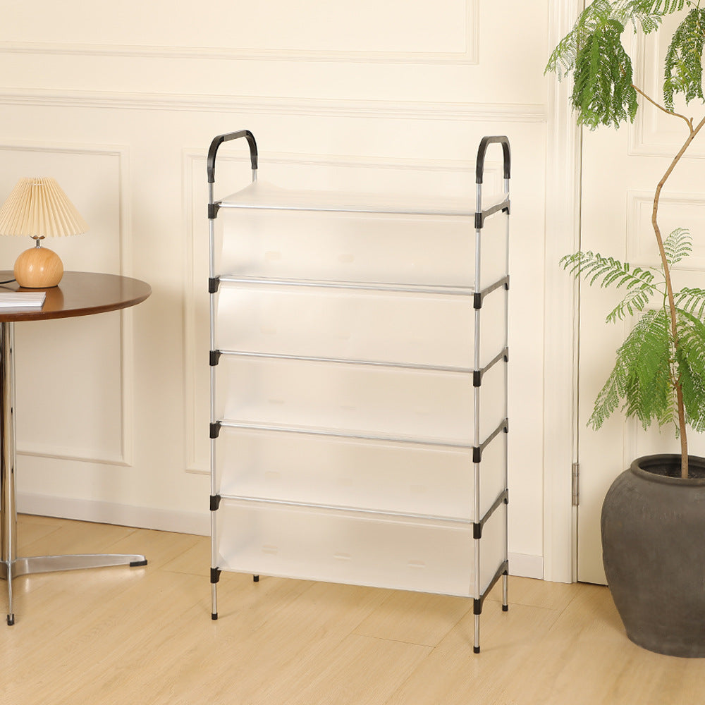 Étagère à Chaussures 7 Niveaux avec Porte Anti-Poussière – Grande Capacité, Rangement Modulable, Structure Métallique Solide