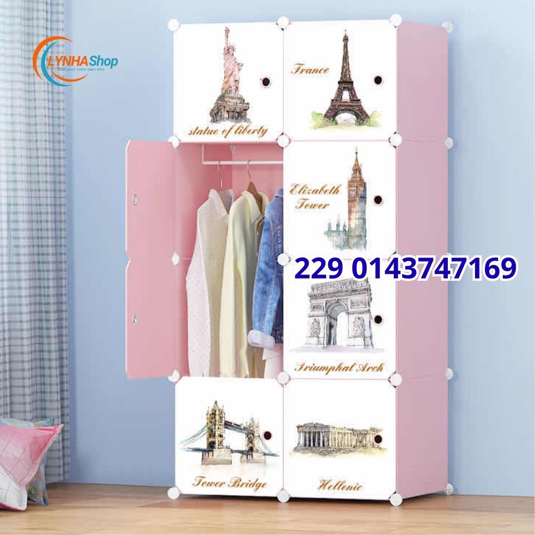 Fini le Désordre ! Découvrez l'Armoire Modulable 8 Cubes qui Simplifie Votre Vie.