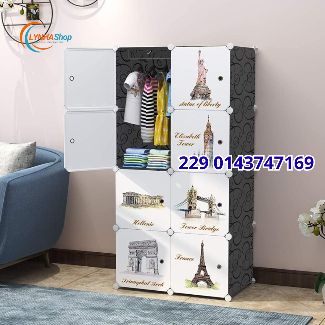 Fini le Désordre ! Découvrez l'Armoire Modulable 8 Cubes qui Simplifie Votre Vie.