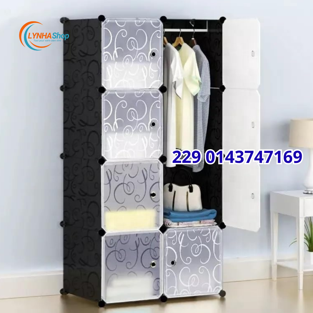 Fini le Désordre ! Découvrez l'Armoire Modulable 8 Cubes qui Simplifie Votre Vie.