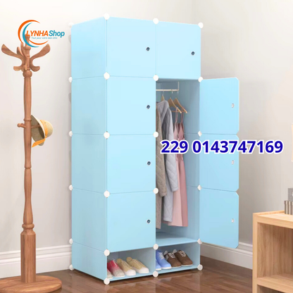La Magie du Rangement : L'Armoire Compacte 8 Cubes qui S'occupe de Vos Vêtements ET de Vos Chaussures !