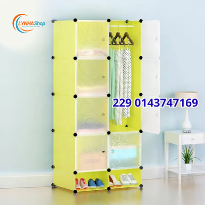 La Magie du Rangement : L'Armoire Compacte 8 Cubes qui S'occupe de Vos Vêtements ET de Vos Chaussures !