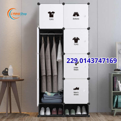 La Magie du Rangement : L'Armoire Compacte 8 Cubes qui S'occupe de Vos Vêtements ET de Vos Chaussures !