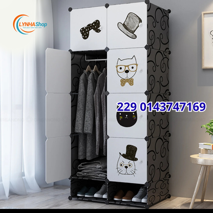 La Magie du Rangement : L'Armoire Compacte 8 Cubes qui S'occupe de Vos Vêtements ET de Vos Chaussures !