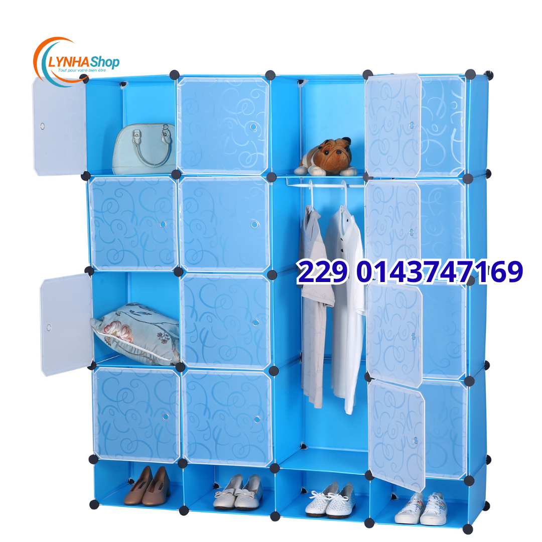 L'Organisation Niveau Expert : Découvrez l'Armoire 16 Cubes avec porte chaussure Conçue pour une Organisation Thématique Parfaite !