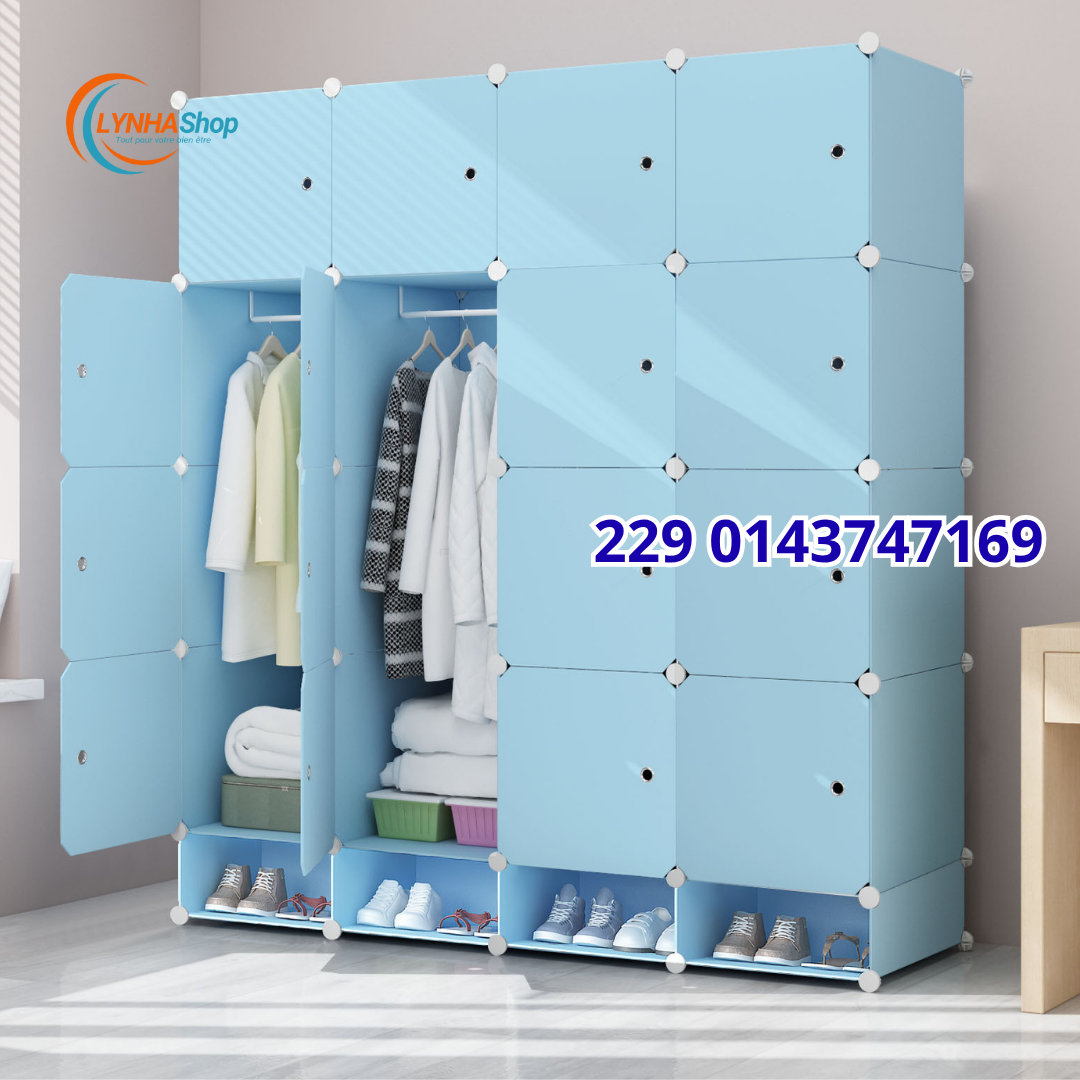 L'Organisation Niveau Expert : Découvrez l'Armoire 16 Cubes avec porte chaussure Conçue pour une Organisation Thématique Parfaite !