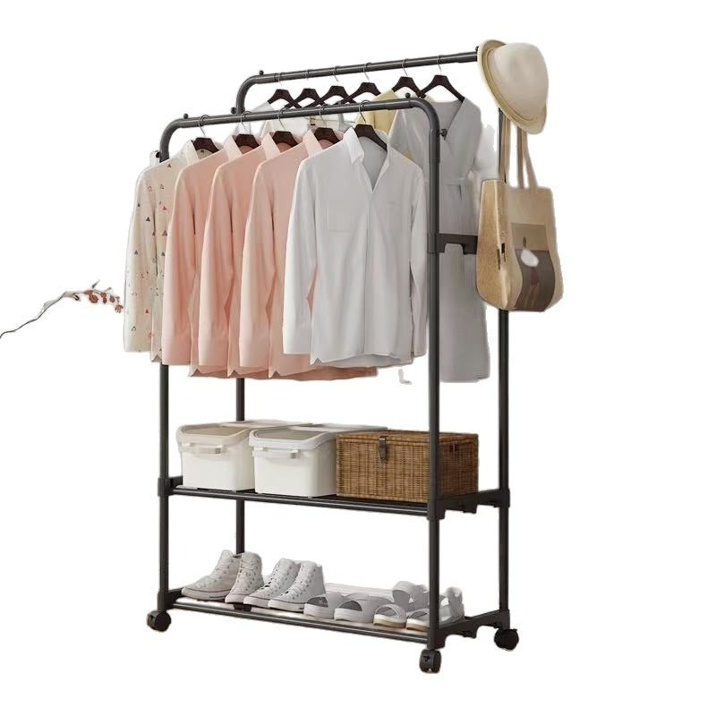 🧥 Portant à Vêtements Multifonction sur Roulettes – Compact, Pratique & Élégant