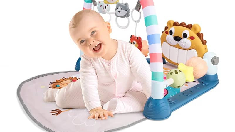 Tapis d’Éveil Interactif pour Bébé – Confort, Apprentissage et Amusement en Douceur